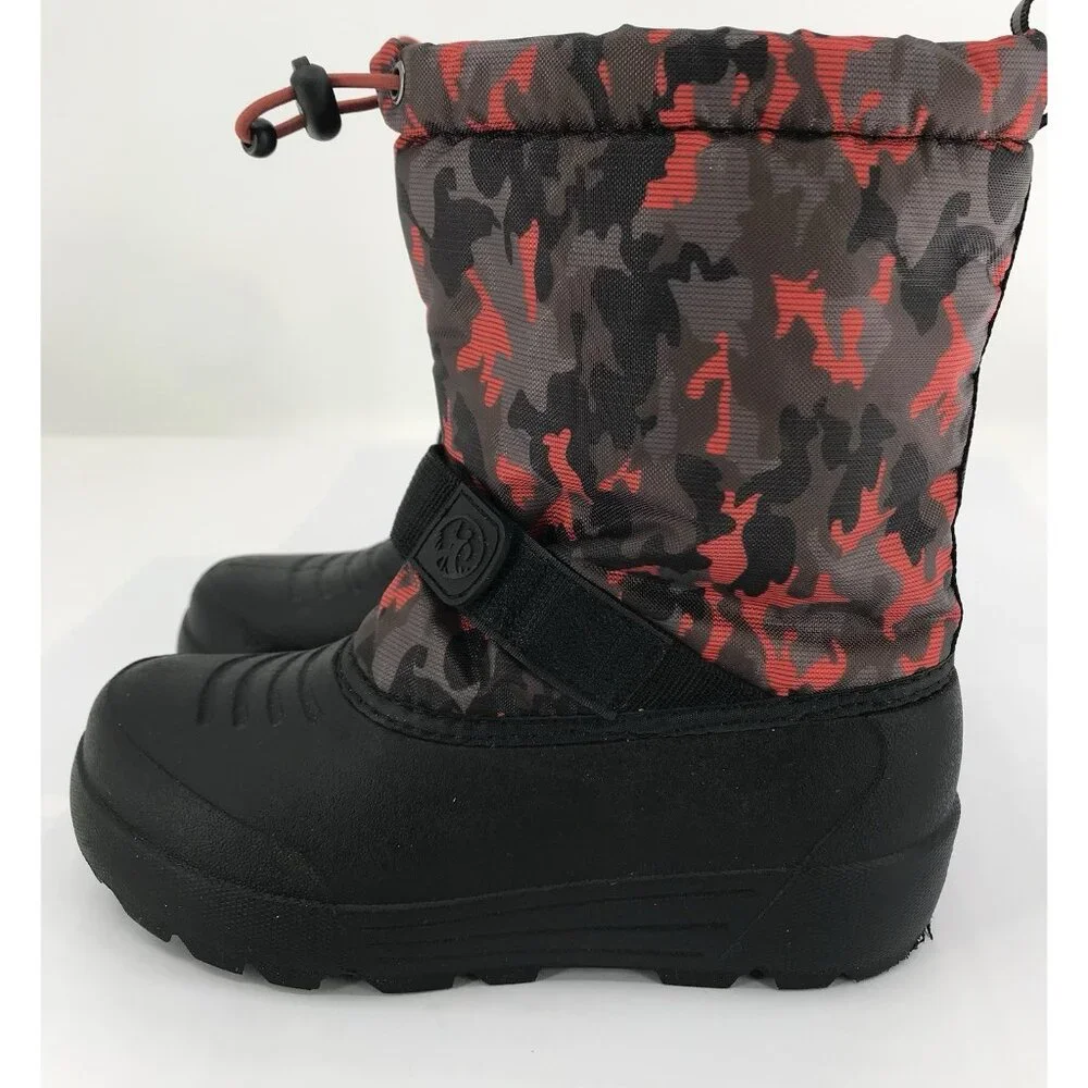 Northside Boots Kids Boys Size 3 Red‎ Gray Black Camo Winter